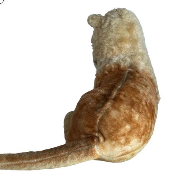 Rare Vintage Straw Stuffed Lion Animal 16" Long plus Tail - Picture 6 of 16